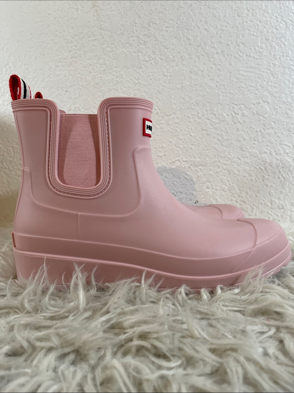 HUNTER Women's Tabitha Waterproof Rain Boot Light Pink Size 10 New - Picture 4 of 11